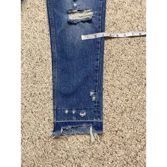 26 Abercrombie & Fitch Annie High-Rise Girlfriend Distressed Raw Fray Hem - Picture 9 of 9
